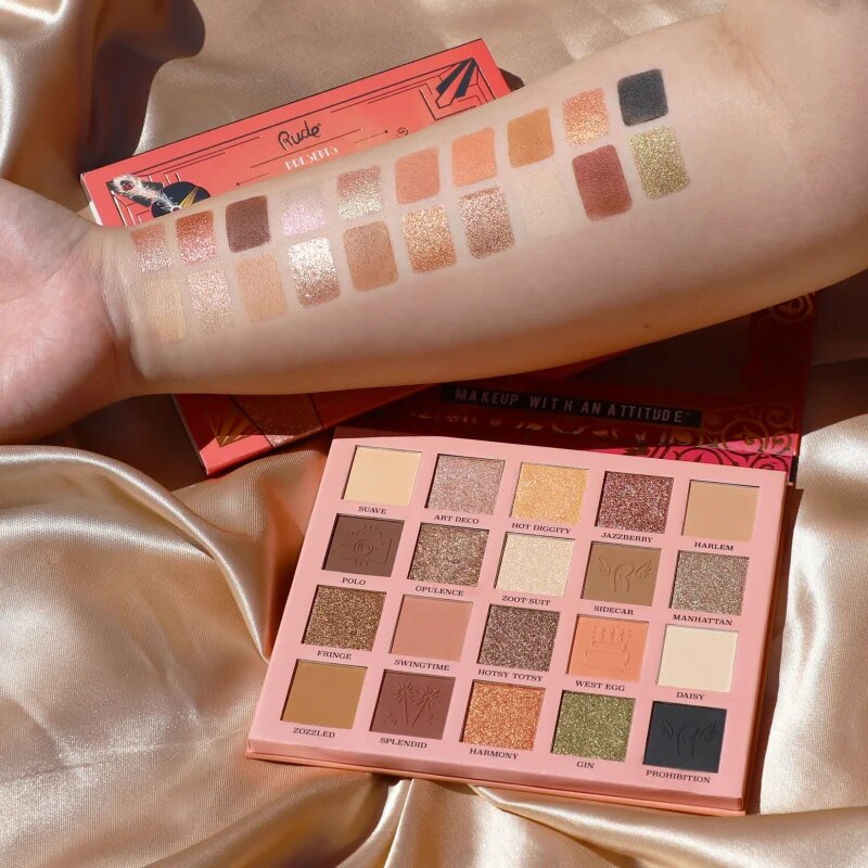 Rude Cosmetics The Roaring 20's paleta senčil za oči odtenek Indulgence 24 g