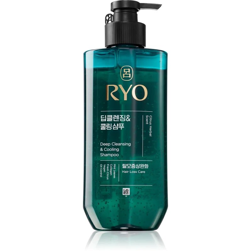 RYO Deep Cleansing & Cooling Shampoo globinsko čistilni šampon s hladilnim učinkom 480 ml