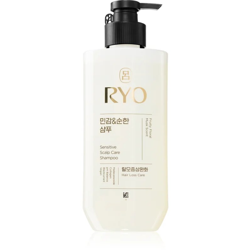 RYO Sensitive Scalp Care Shampoo pomirjujoči šampon za občutljivo lasišče 480 ml