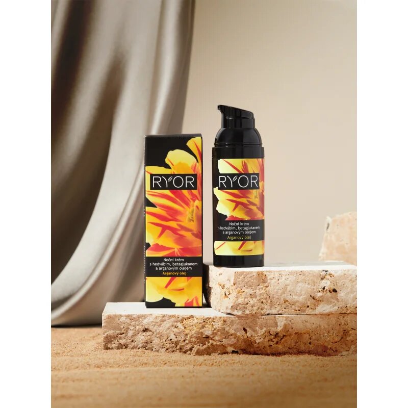 RYOR Argan Oil nočna krema s svilo in beta-glukanom 50 ml