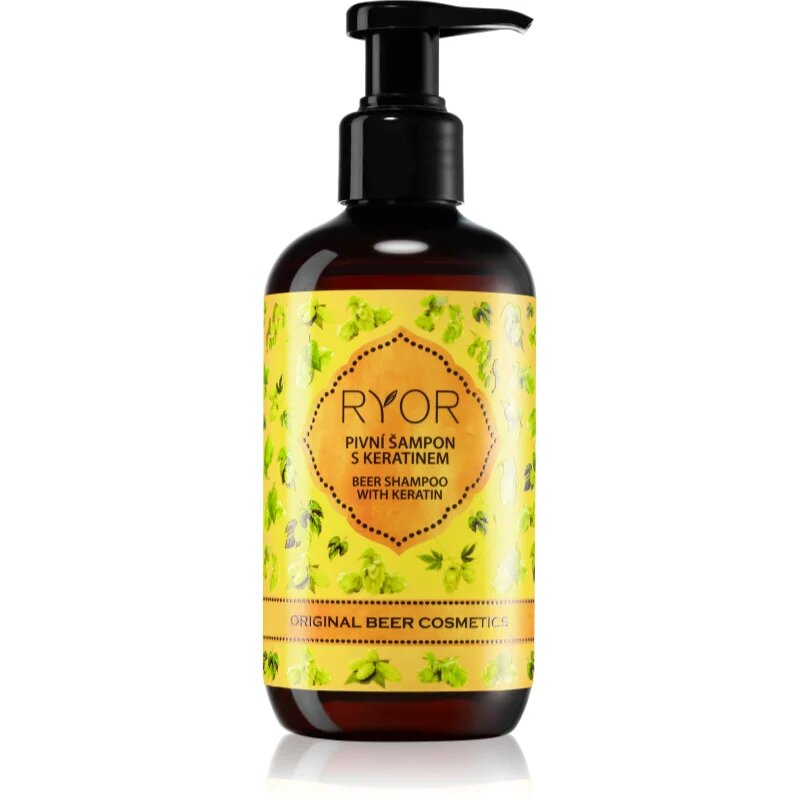 RYOR Original Beer Cosmetics pivni šampon za lase s keratinom 250 ml