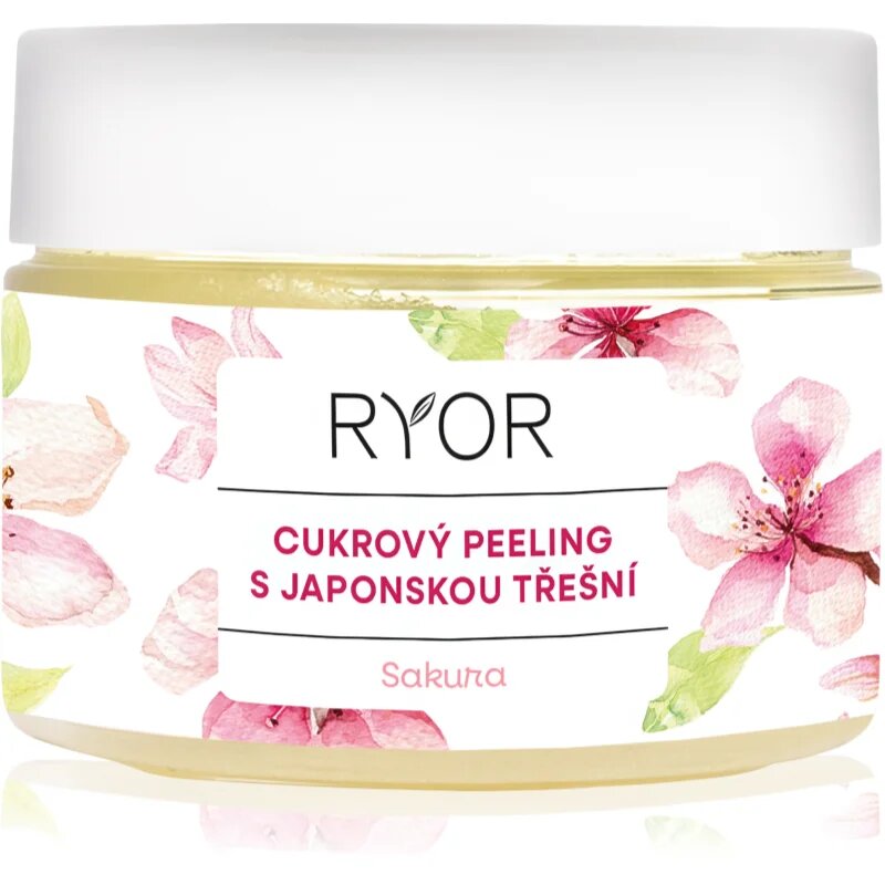 RYOR Sakura sladkorni piling za nežno čiščenje in prehrano kože 325 g