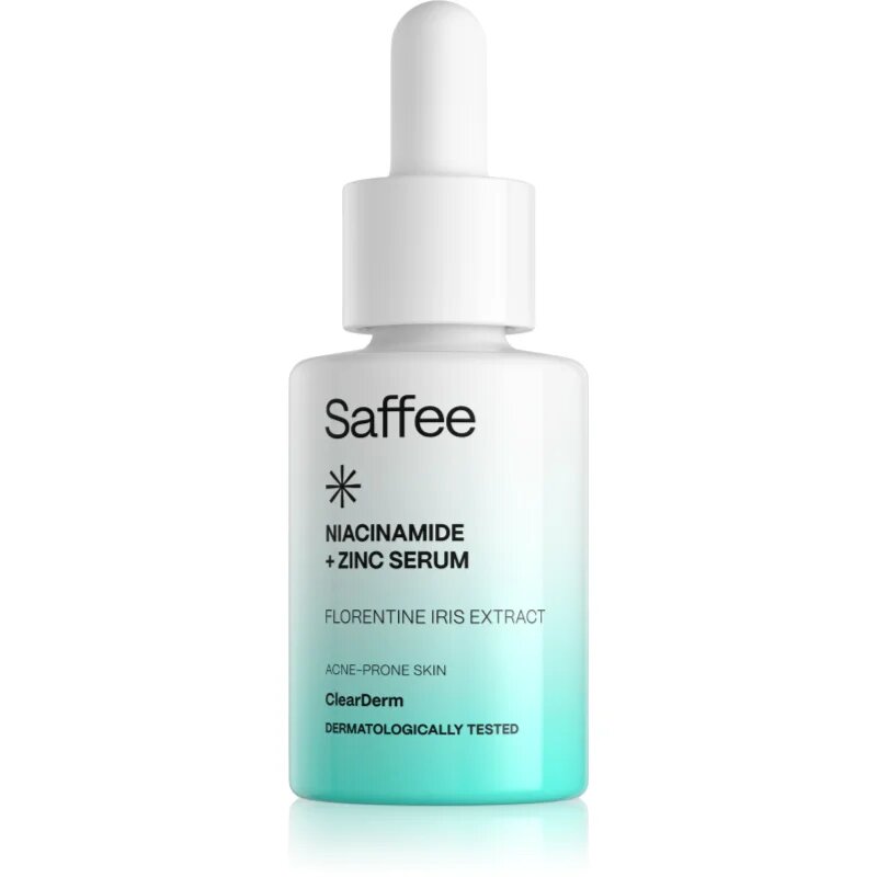 Saffee ClearDerm Niacinamide + Zinc Serum matirajoči serum za zmanjšanje razširjenih por z niacinamidom in cinkom 30 ml