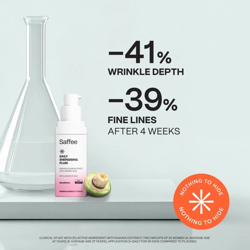 Saffee SensiDerm Daily Energising Fluid energetski fluid za suho in občutljivo kožo 30 ml