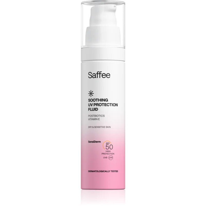 Saffee SensiDerm Soothing UV Protection Fluid zaščitni fluid za suho in občutljivo kožo SPF 50 50 ml