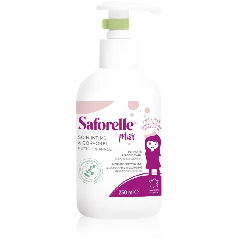 Saforelle Miss nežni gel za intimno higieno za otroke 250 ml