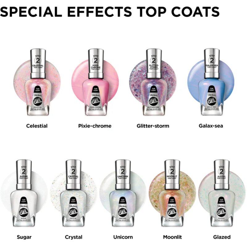 Sally Hansen Miracle Gel™ gel lak za nohte brez uporabe UV/LED lučke odtenek Unicorn 14.7 ml