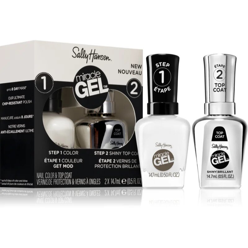 Sally Hansen Miracle Gel™ set laka za nohte in nadlaka odtenek 900 Get Mod