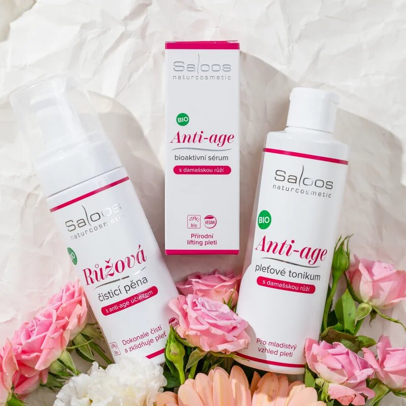 Saloos Anti-Age gladilni tonik za mladosten videz damaščanska vrtnica 200 ml