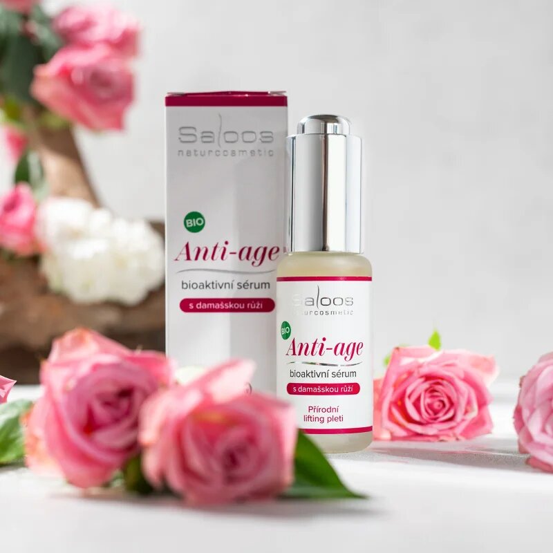 Saloos Anti-Age lifting serum za učvrstitev kože za mladosten videz damaščanska vrtnica 20 ml