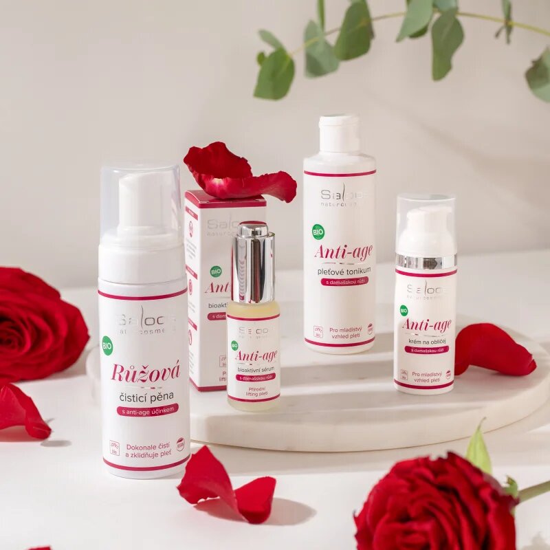 Saloos Anti-Age lifting serum za učvrstitev kože za mladosten videz damaščanska vrtnica 20 ml
