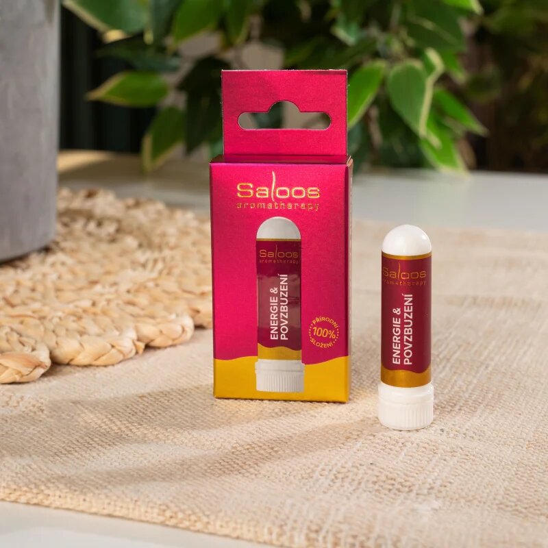 Saloos Aromatherapy Energie & Povzbuzení nosni inhalator z eteričnimi olji 1 kos