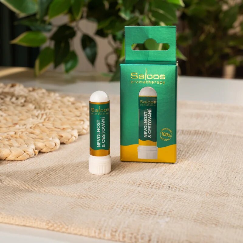 Saloos Aromatherapy Nevolnost & Cestování nosni inhalator z eteričnimi olji 1 kos