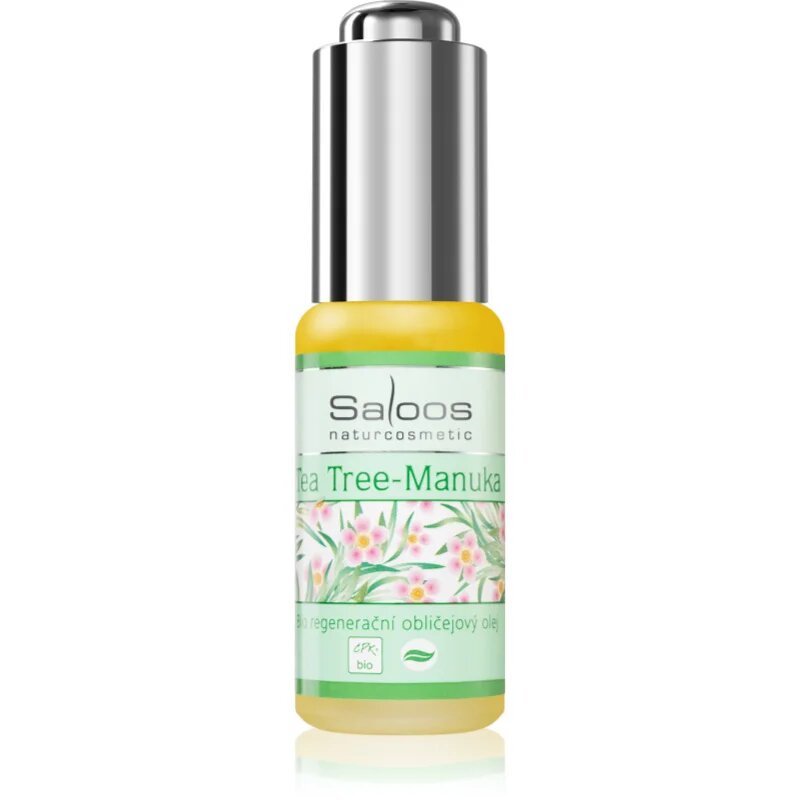 Saloos Bio Skin Oils Tea Tree & Manuka pomirjajoče in regeneracijsko olje za aknasto kožo 20 ml