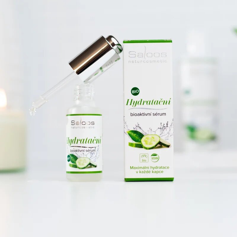 Saloos Bioactive Serum vlažilni serum s kumaro in aloe vero 20 ml