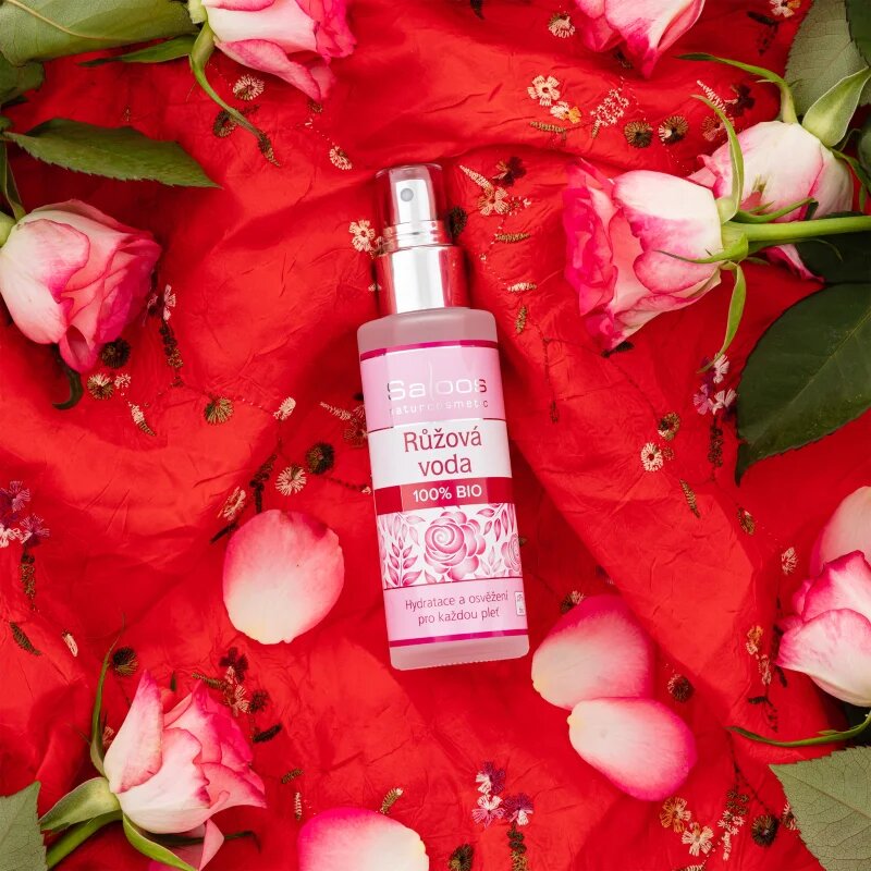 Saloos Floral Water Rose 100% Bio cvetlična voda za obraz za posvetlitev in revitalizacijo 100 ml