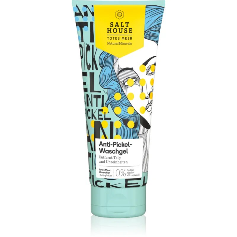 Salt House Natural Minerals Anti-pimple Skin Care čistilni gel za odstranjevanje ličil proti aknam 250 ml