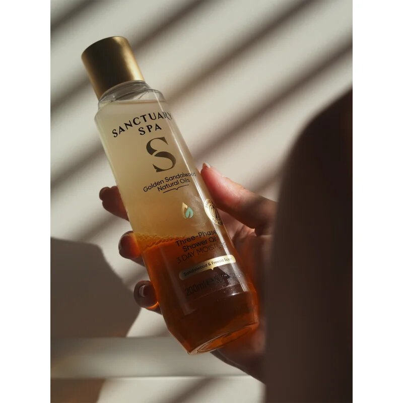 Sanctuary Spa Golden Sandalwood negovalno olje za prhanje 200 ml