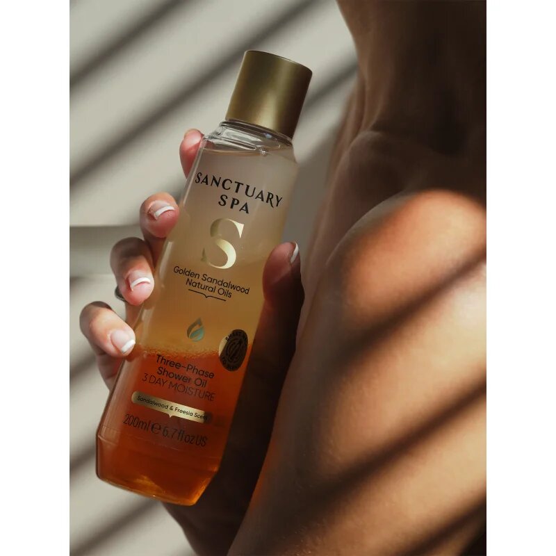 Sanctuary Spa Golden Sandalwood negovalno olje za prhanje 200 ml