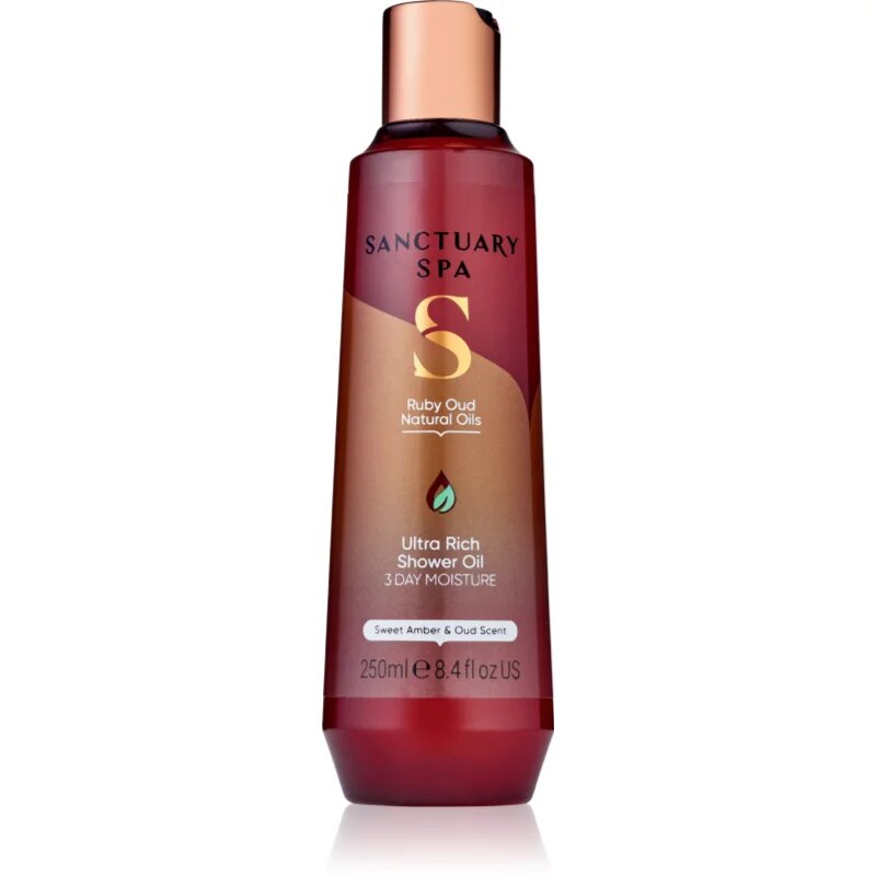 Sanctuary Spa Ruby Oud negovalno olje za prhanje s hranilnim učinkom 250 ml