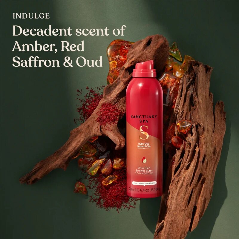 Sanctuary Spa Ruby Oud pena za prhanje s hranilnim učinkom 200 ml