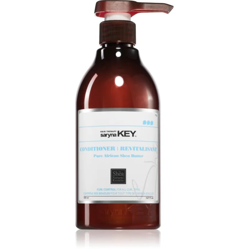 Saryna Key Pure African Shea Butter Curl Control balzam za valovite in kodraste lase 500 ml