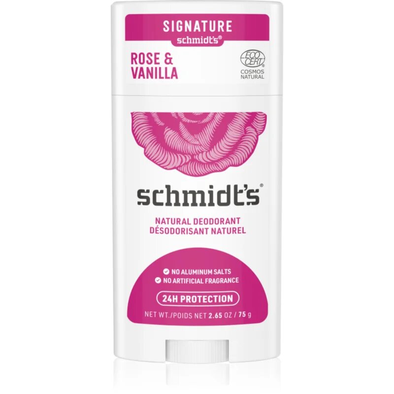 Schmidt's Rose + Vanilla trdi deodorant 75 g
