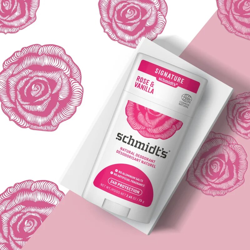 Schmidt's Rose + Vanilla trdi deodorant 75 g