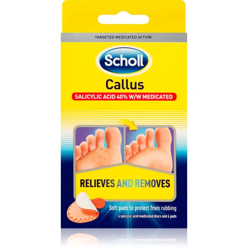 Scholl Callus blazinice za občutljive predele stopala 4 kos