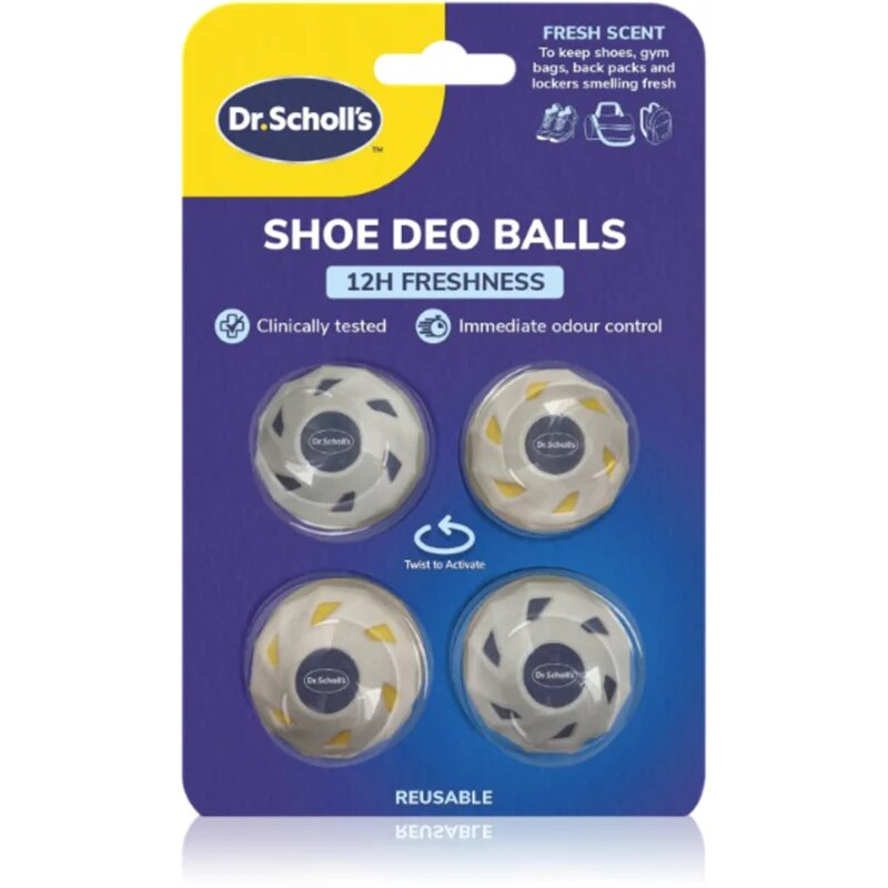 Scholl Dr. 's 12 Hour Freshness osvežilne kroglice za obutev 4 kos