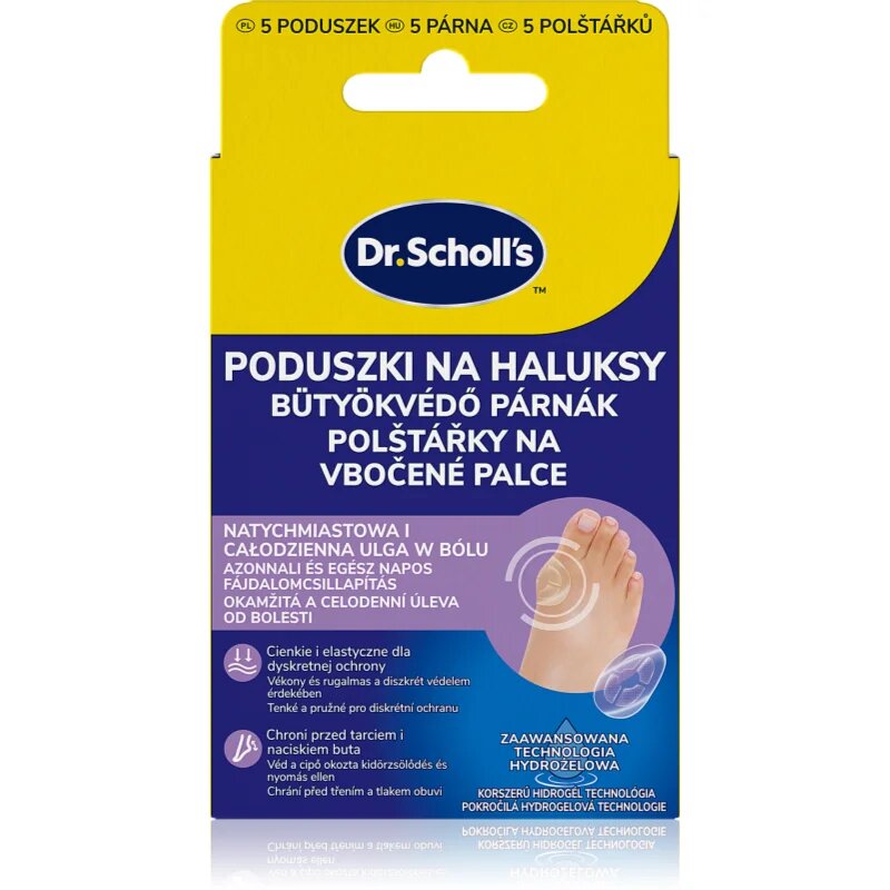 Scholl Dr. 's Bunion Cushions blazinica za mezinec za izbočen nožni palec 5 kos