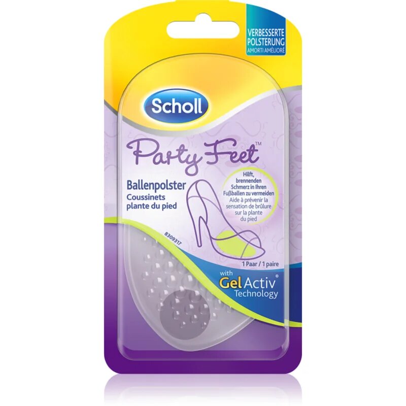 Scholl GelActiv Party Feet hidrogel vložki za noge in čevlje 1 par
