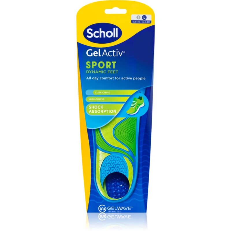 Scholl GelActiv Sport vložki za čevlje za športnike vrsta Large EU 40 - 46.5 1 par