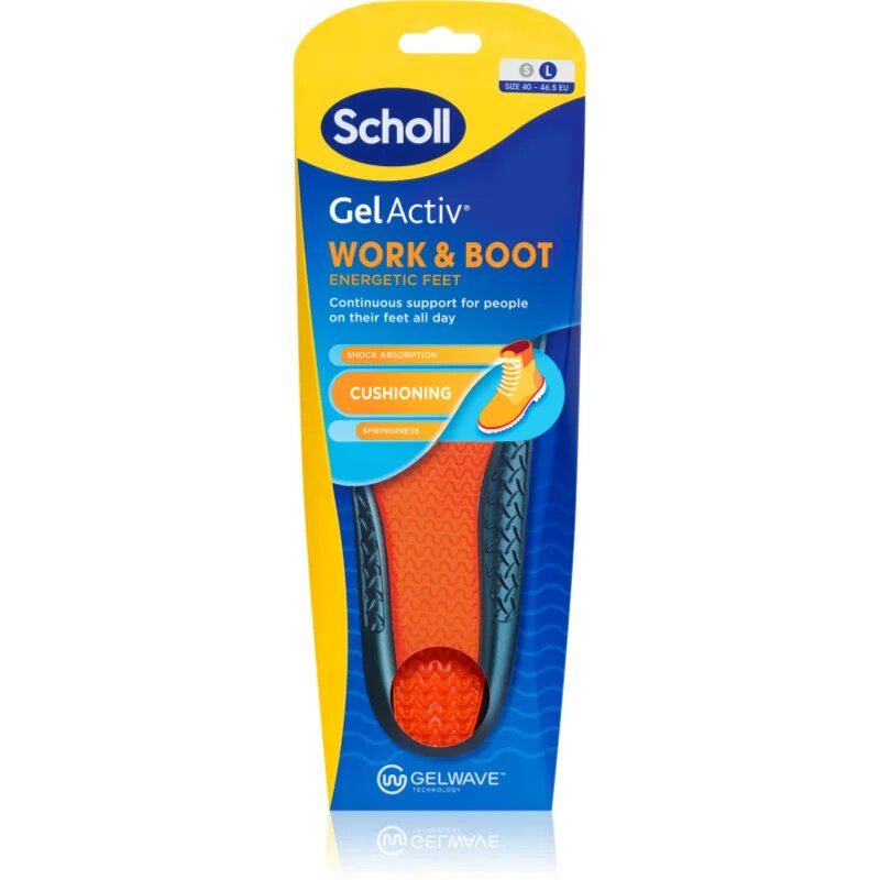 Scholl GelActiv Work vložki za čevlje vrsta Large EU 40-46.5 1 par