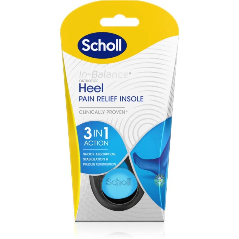 Scholl In-Balance Heel vložki za čevlje za pete velikost Large 1 par