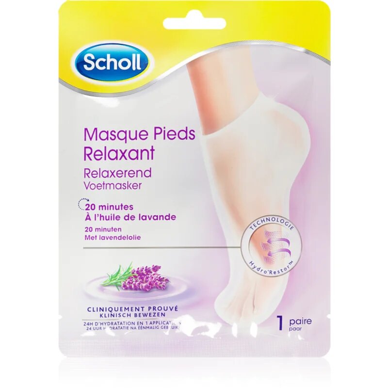 Scholl Pedimask™ Lavender regeneracijska maska za stopala v obliki nogavic 1 par