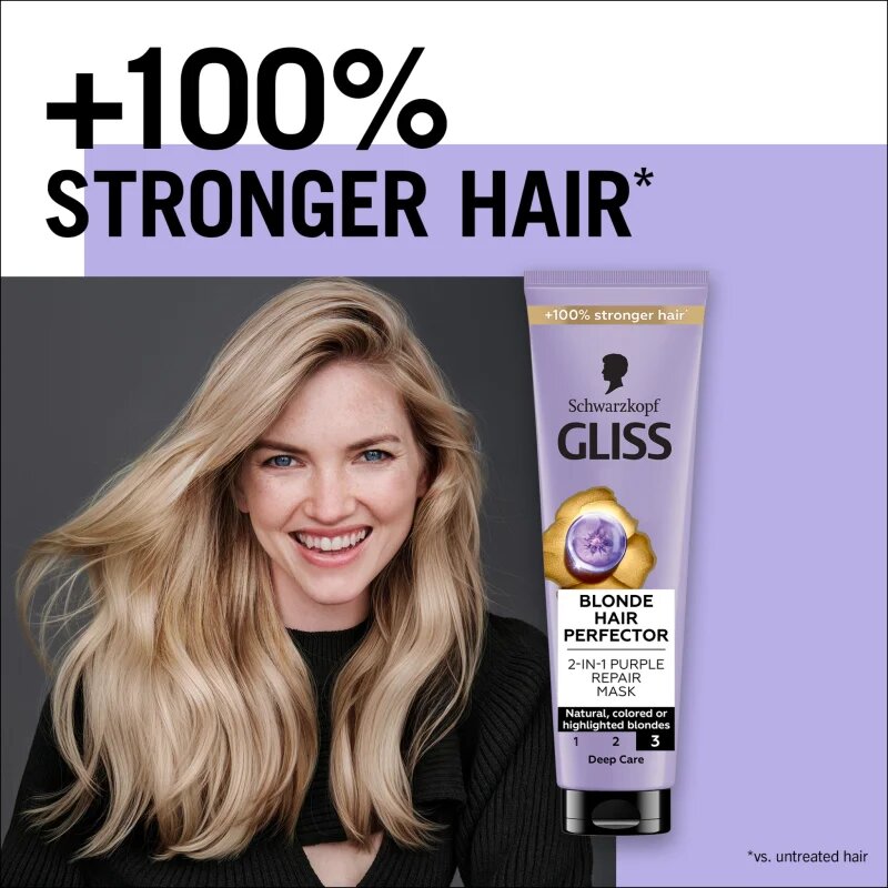 Schwarzkopf Gliss Blonde Hair Perfector regeneracijska maska za lase za posvetljene lase ali lase s prameni 150 ml