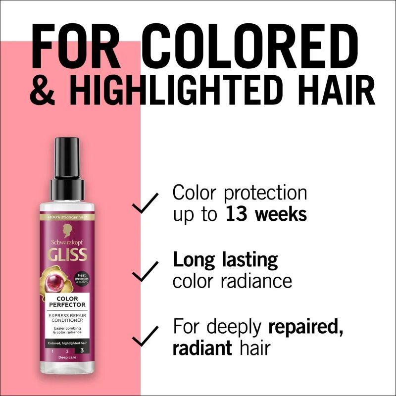 Schwarzkopf Gliss Color Perfector regeneracijski balzam za barvane lase in lase s prameni 200 ml