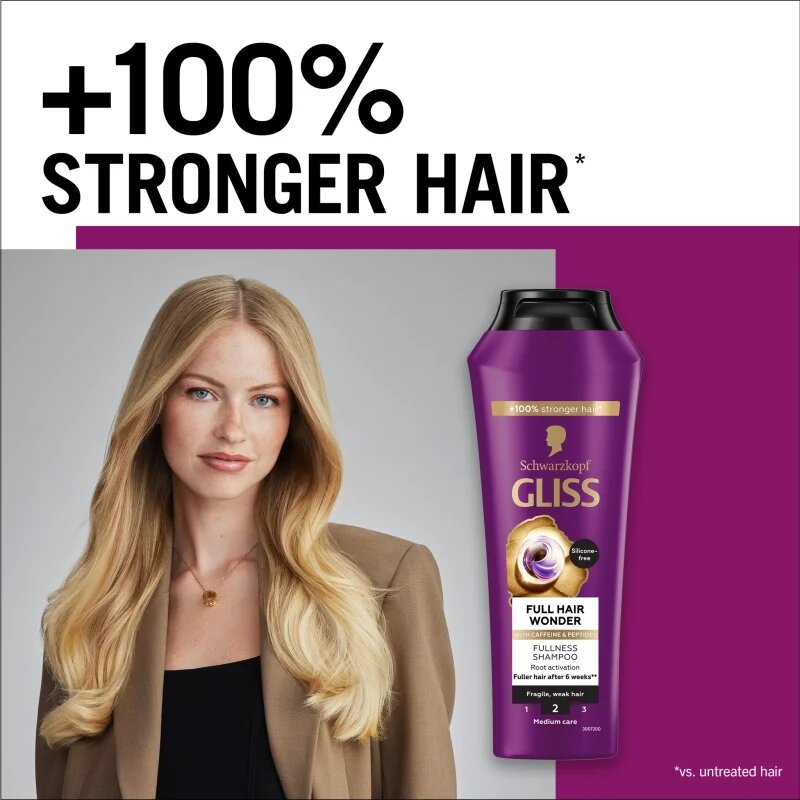 Schwarzkopf Gliss Full Hair Wonder regeneracijski šampon za šibke lase 400 ml