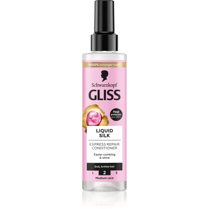 Schwarzkopf Gliss Liquid Silk balzam brez spiranja za krepitev in sijaj las 200 ml