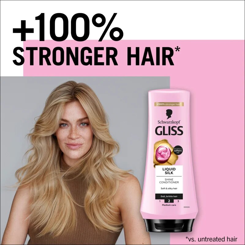 Schwarzkopf Gliss Liquid Silk regeneracijski balzam za krepitev in sijaj las 200 ml