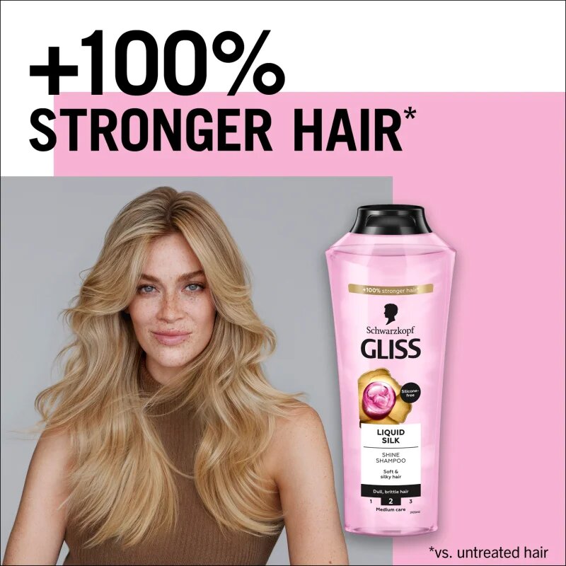 Schwarzkopf Gliss Liquid Silk regeneracijski šampon za krepitev in sijaj las 400 ml