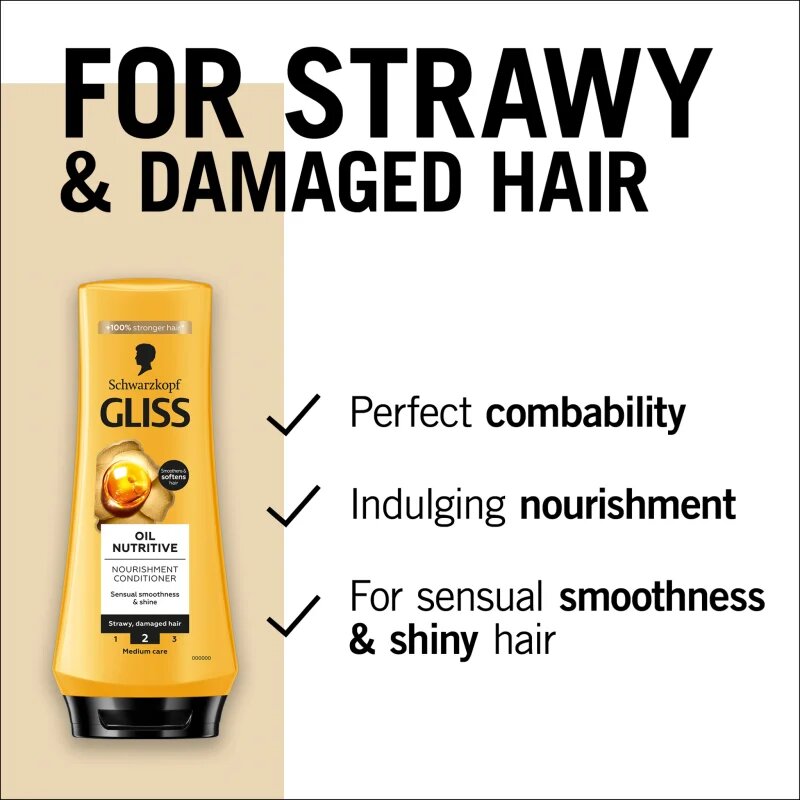 Schwarzkopf Gliss Oil Nutritive hranilni balzam z oljem 200 ml