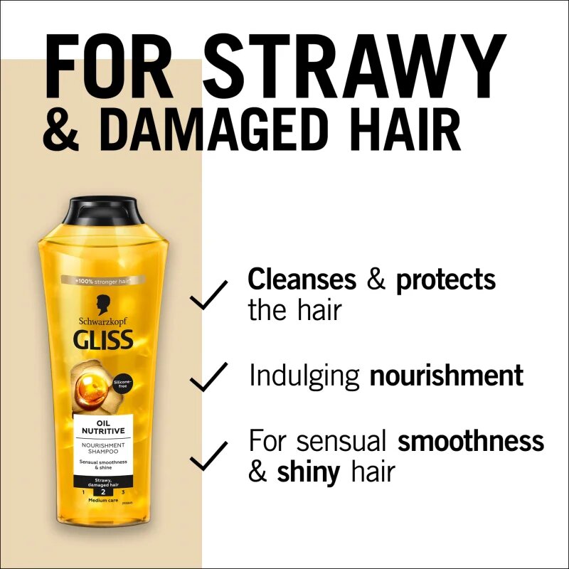 Schwarzkopf Gliss Oil Nutritive hranilni šampon z oljem 400 ml