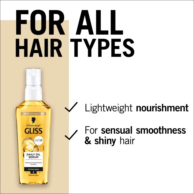 Schwarzkopf Gliss Oil Nutritive oljni serum za vsakodnevno uporabo 75 ml