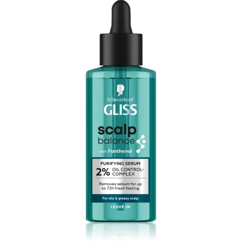 Schwarzkopf Gliss Scalp Balance globinsko čistilni serum za lasišče za mastne lase 100 ml