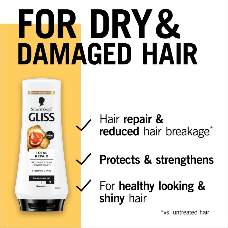 Schwarzkopf Gliss Total Repair intenzivni regeneracijski balzam 200 ml