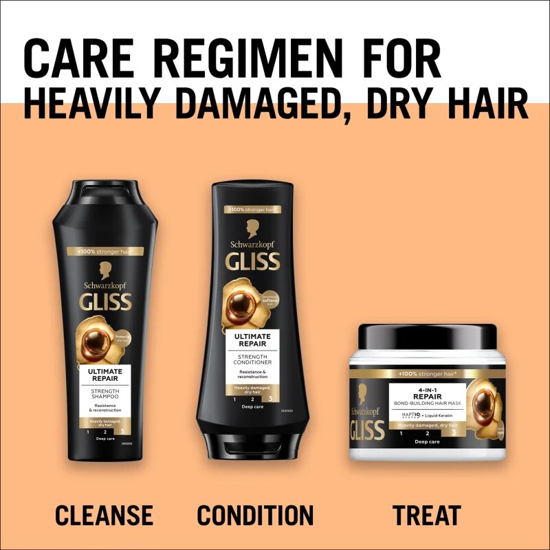 Schwarzkopf Gliss Ultimate Repair krepilni balzam za suhe in poškodovane lase 200 ml