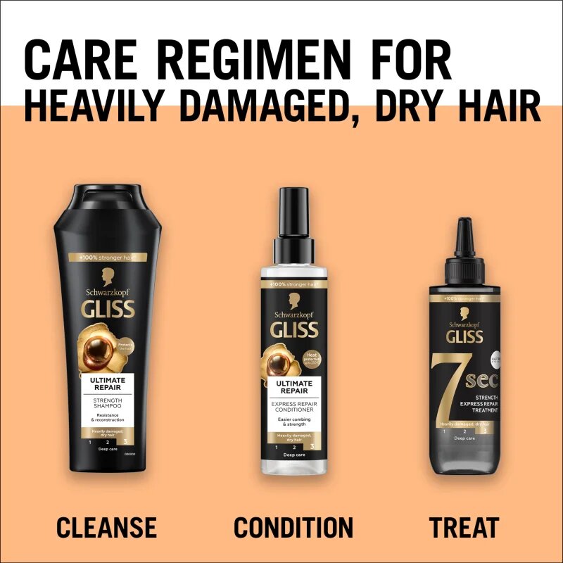Schwarzkopf Gliss Ultimate Repair regeneracijska nega za suhe in poškodovane lase 200 ml