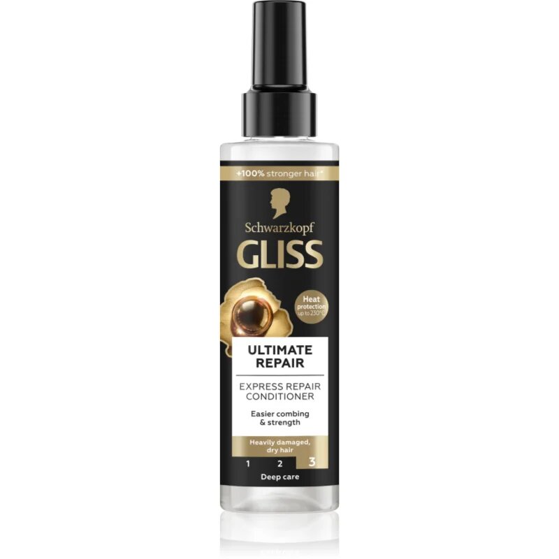 Schwarzkopf Gliss Ultimate Repair regeneracijski balzam brez spiranja za suhe in poškodovane lase 200 ml